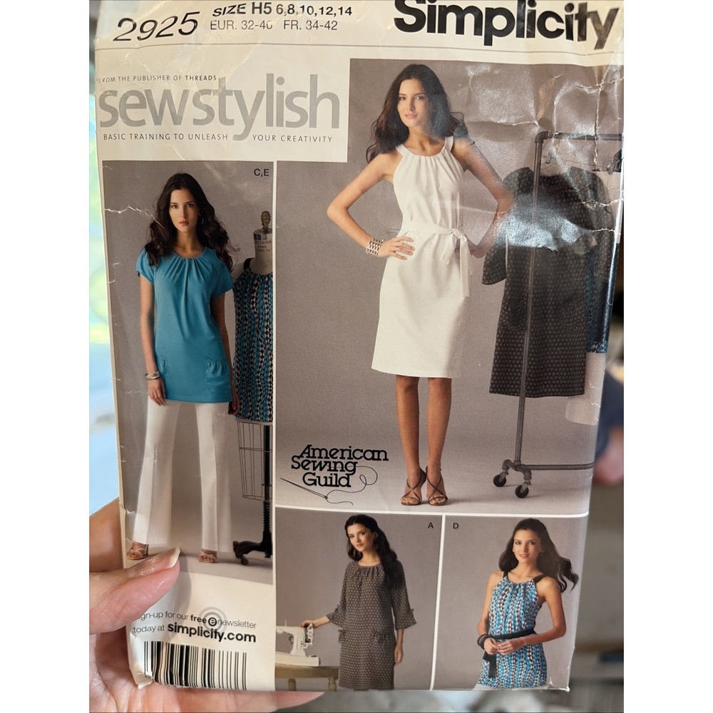 Simplicity Sewing Pattern 2925 Dress Tunic Tie Belt Pants Cut To A Sz 14
